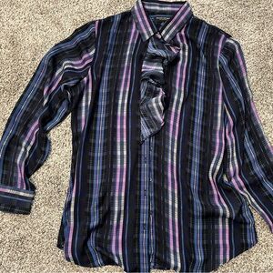 Black Plaid Blouse